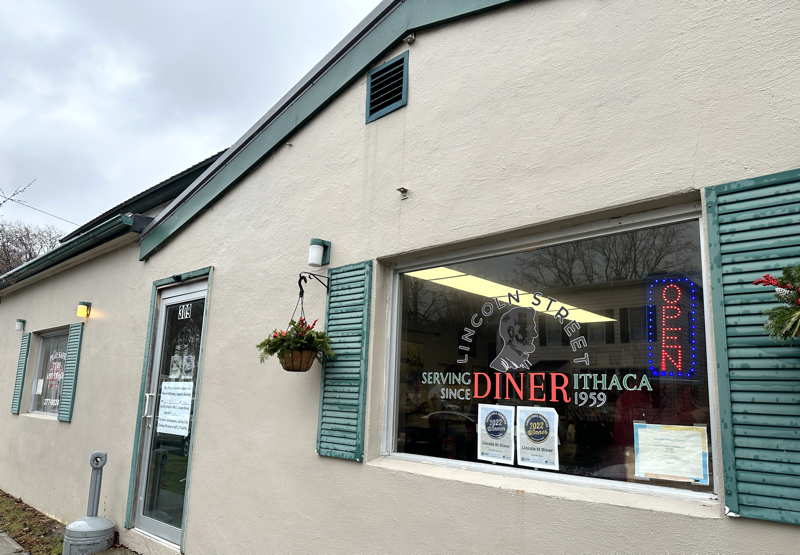 Lincoln Street Diner storefront with open sign